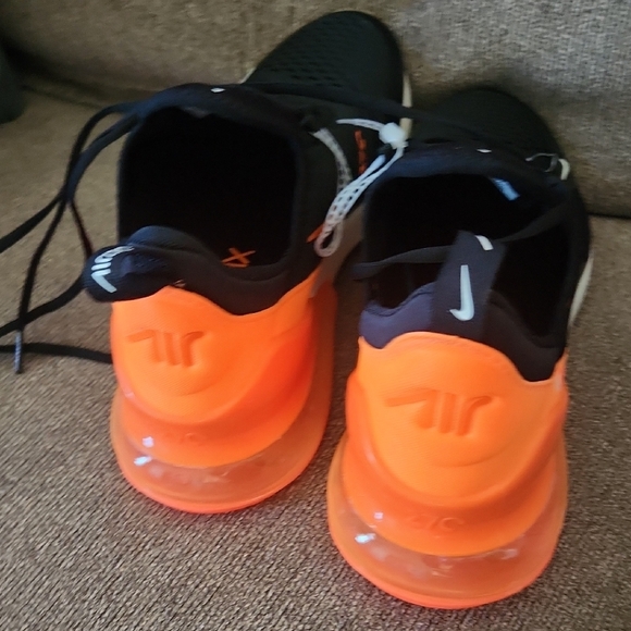 Nike Air Max 270 Black with Orange Accents - Picture 4 of 7